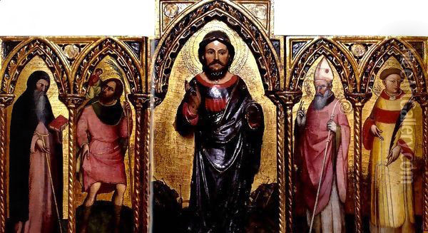 Saint James and Saints Oil Painting - Blaz Jurjev Trogiranin