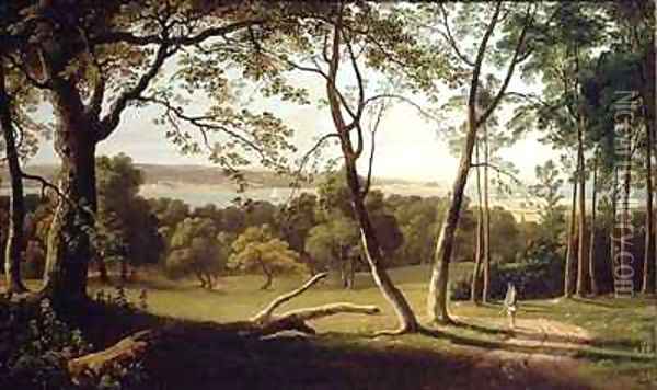 The Powderham Estate Devon Oil Painting - Francis Danby