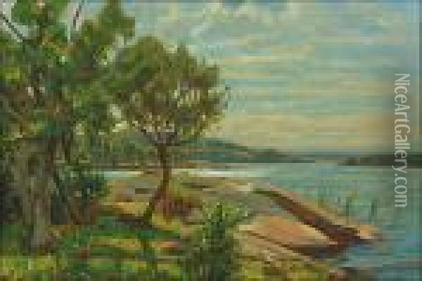Idyllic View From The Aland Islands Oil Painting - Victor Westerholm