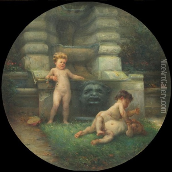 La Dispute Oil Painting - Emile Tabary