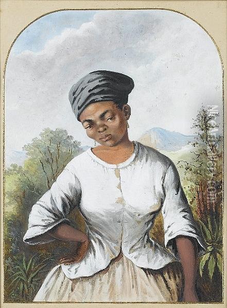 Young Xhosa Woman In European Dress Oil Painting - Frederick Timpson I'Ons