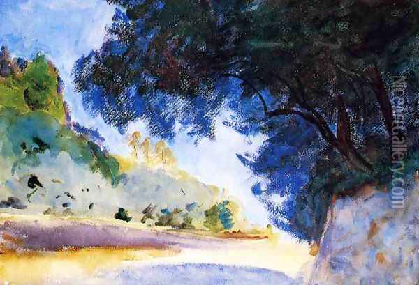 Landscape, Olive Trees, Corfu Oil Painting - John Singer Sargent
