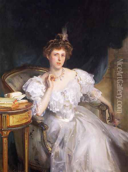 Mrs. William George Raphael (Margherita Goldsmid) Oil Painting - John Singer Sargent