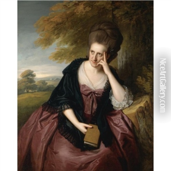 Portrait Of Elizabeth Southwell Oil Painting - Nathaniel Dance Holland (Sir)