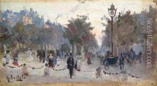 Boulevard De Paris Oil Painting - Arnaldo Delisio