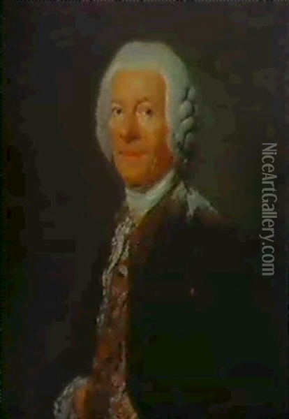 Portrait De M. De Villiers Oil Painting - Etienne Aubry