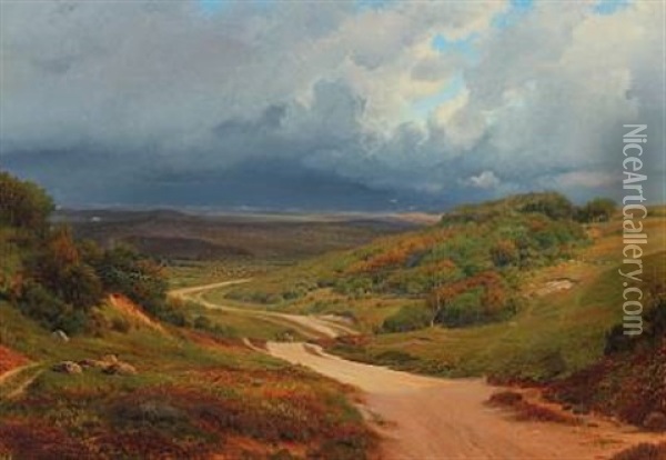 Bogebakken Ved Herregaarden Bratskov Oil Painting - Nordahl (Peter Frederik N.) Grove