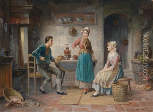 Der Verehrer Oil Painting - Franz Von Persoglia