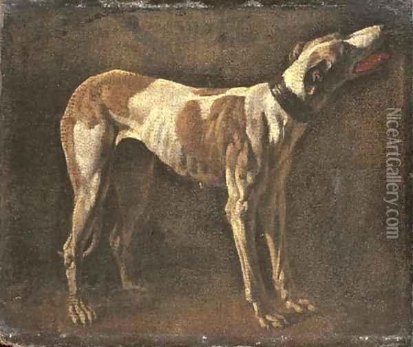 A greyhound Oil Painting - Pieter Van Laer (BAMBOCCIO)