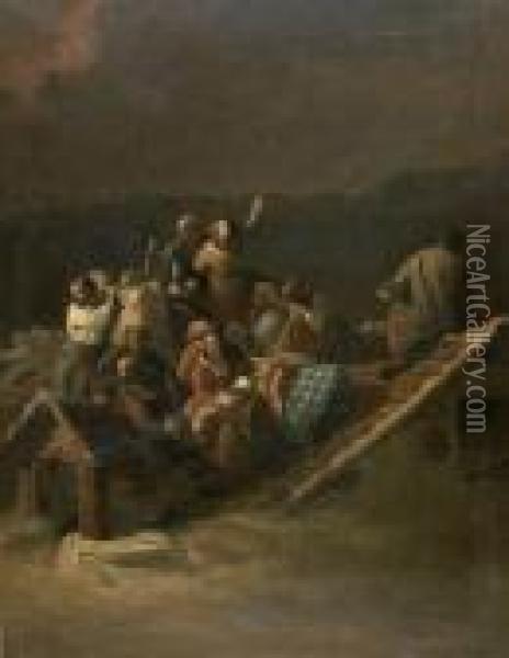 Inondation, 1840 Oil Painting - Theodor Alexander Weber