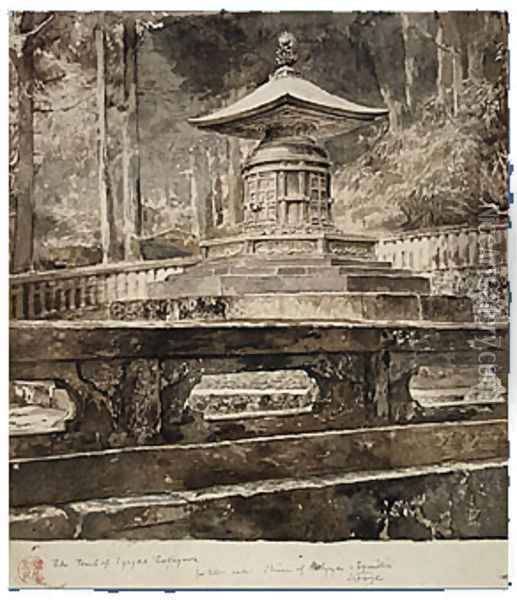 The Tomb of Iyeyasu Tokugawa Oil Painting - John La Farge