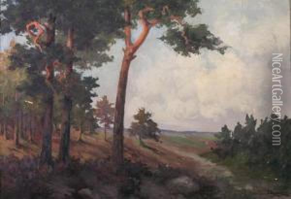 Wooded Landscape Oil Painting - Emy Rogge