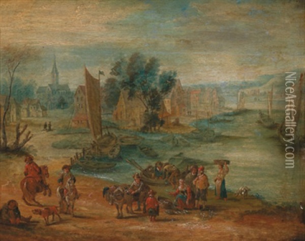 Hafenszene Oil Painting - Jan Brueghel the Elder