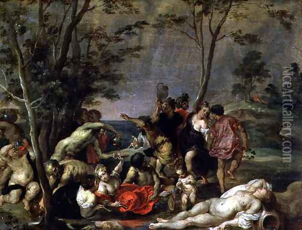 Bacchanal Oil Painting - David The Elder Teniers