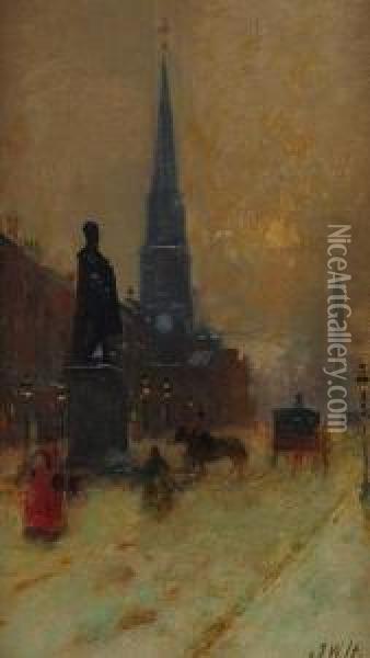 George St, Edinburgh, Looking East Oil Painting - James Watterston Herald