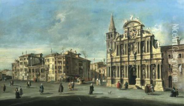 View Of Santa Maria Zobenigo, Venice Oil Painting - Francesco Guardi