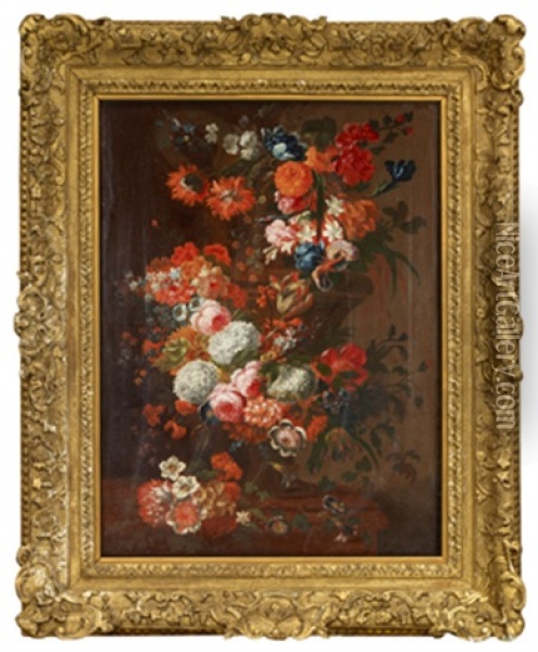Blomsterstilleben Med Urna Oil Painting - Jan-Baptiste Bosschaert