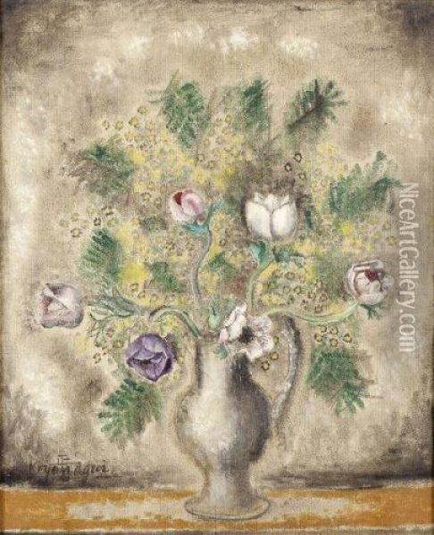 Fleurs Dans Un Vase Oil Painting - Sei Koyanagui