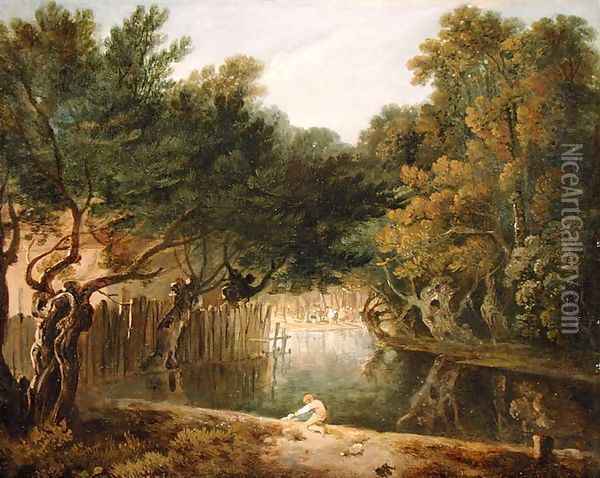 View of the Wilderness in St. Jamess Park, London, c.1770-75 Oil Painting - Richard Wilson