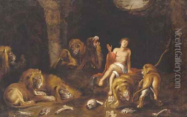 Daniel in the lion's den Oil Painting - Sir Peter Paul Rubens