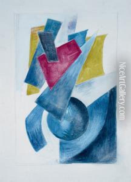 Composition Non Objective I
 Aquarelle Sur Papier Oil Painting - Alexandra Alexandrovna Exter