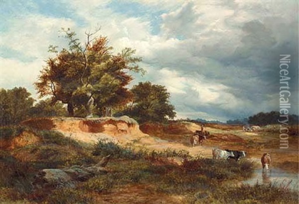 The Sand Pit Oil Painting - Sidney Richard Percy