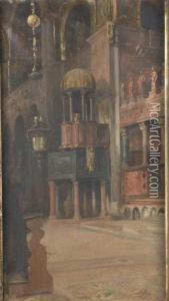Basilique Saint-marc, Venise Oil Painting - Paul Steck