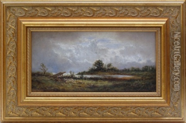 Landschaft Mit Seeufer Oil Painting - Franz Horadam