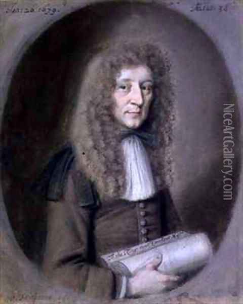 Portrait of a Man probably Thomas Dare Oil Painting - William Faithorne
