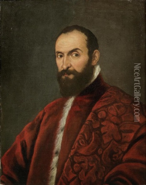 Portrait Of A Venetian Senator Oil Painting - Jacopo dal Ponte Bassano