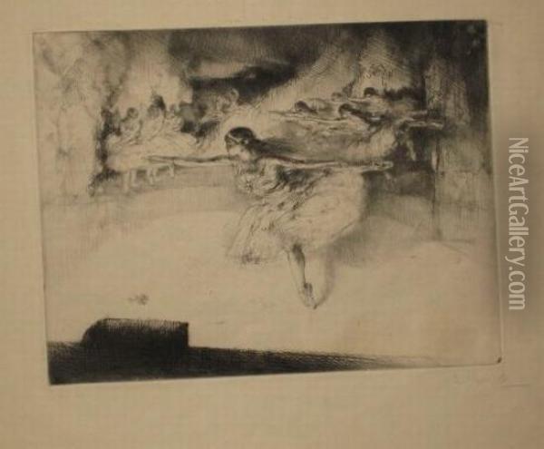 Group Of 6 Etchings. Oil Painting - Auguste Brouet