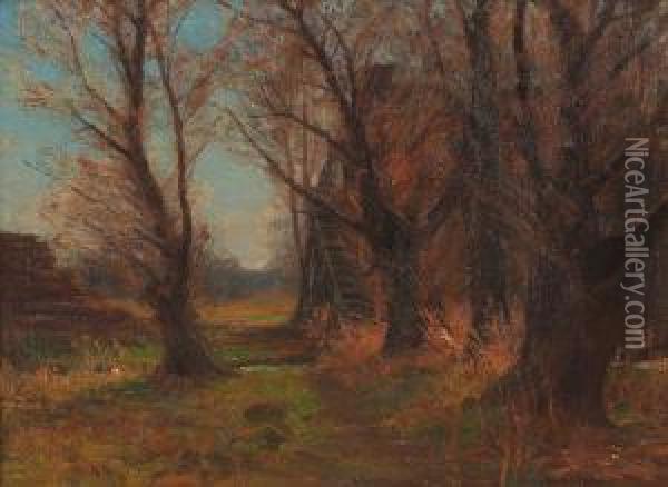 Autumn Trees Oil Painting - William Merritt Post