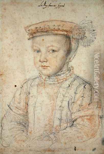 The Dauphin Francois de France (1544-60) future King Francois II, 1552 (2) Oil Painting - (studio of) Clouet