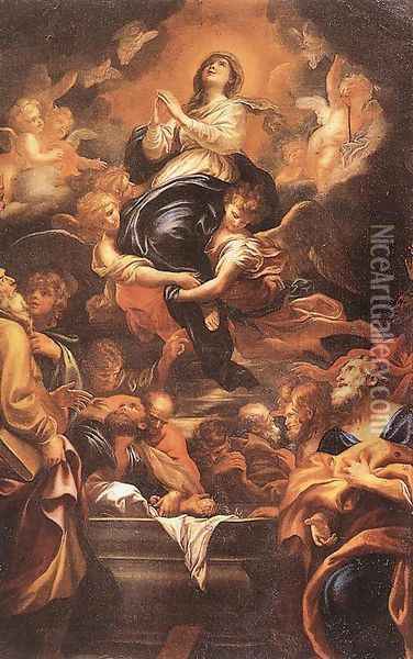 Assumption of the Virgin 1676 Oil Painting - Domenico Piola