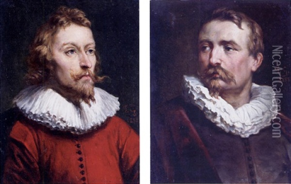 Portrait Of Jacobus De Cachopin Oil Painting - Francesco Gonin