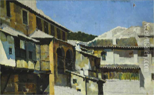 Caserio De Toledo Oil Painting - Ricardo Arredondo Y Calmache