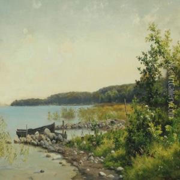 Danish Summer Landscape Oil Painting - Axel Thorsen Schovelin