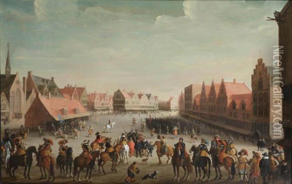 The Disbanding Of The Waardgelders Oil Painting - Joost Cornelisz. Droochsloot