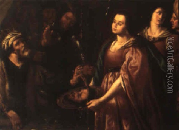 Salome With The Head Of St. John The Baptist Oil Painting -  Caravaggio