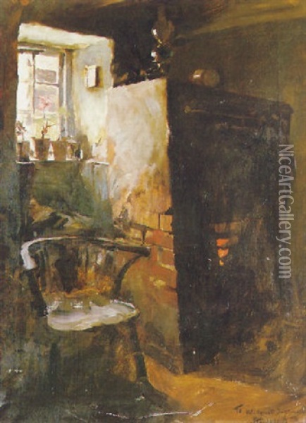 The Seat By The Hearth Oil Painting - Stanhope Forbes