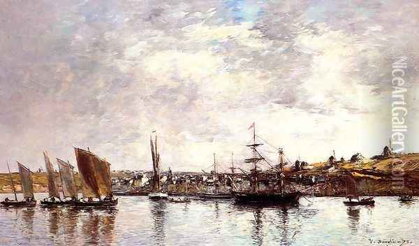 Camaret, the Port Oil Painting - Eugene Boudin