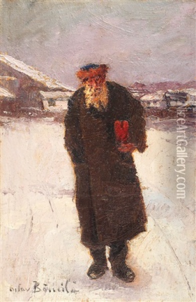 Evreu Din Iasi Oil Painting - Octav Bancila