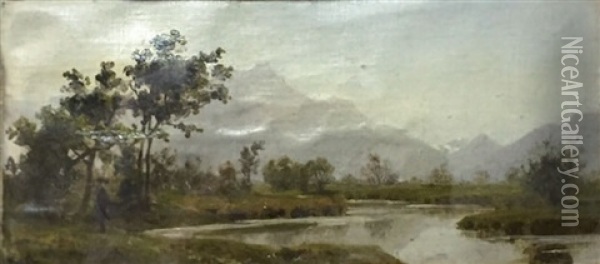 Montagne Dans Le Canton De Berne Oil Painting - Karl Girardet