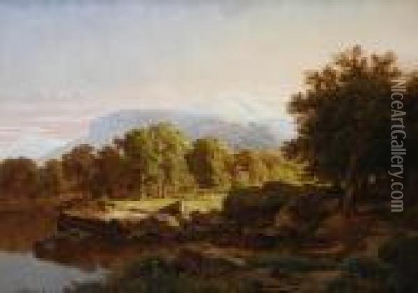 Summer Landscape Oil Painting - William Trost Richards