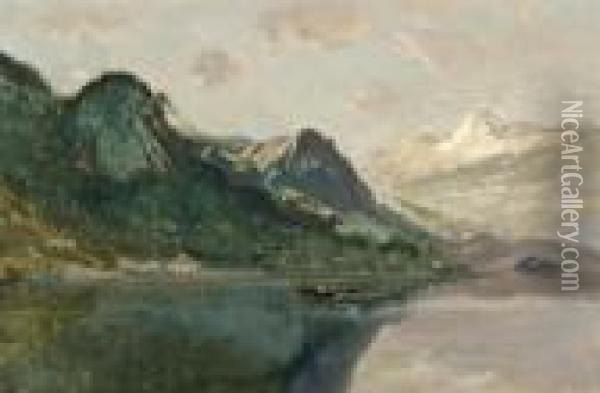 La Conte Glacier Oil Painting - William Keith