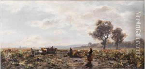 Bauern Bei Einfuhr Der Ernte Oil Painting - Eduard Ii Schleich