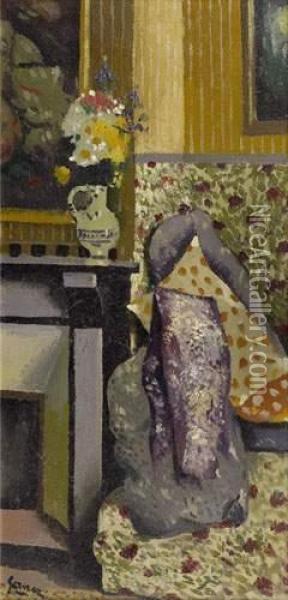 Interieur Du Petit Atelier, Circa 1930 Oil Painting - Paul-Elie Gernez