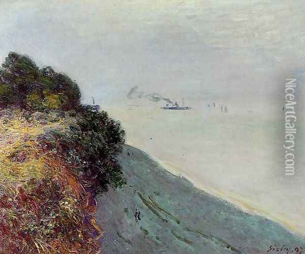 The English Coast, Penarth Oil Painting - Alfred Sisley