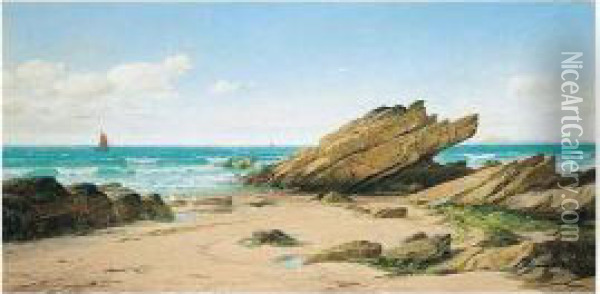 A Summer Morning, St Brides Bay, South Wales Oil Painting - David James