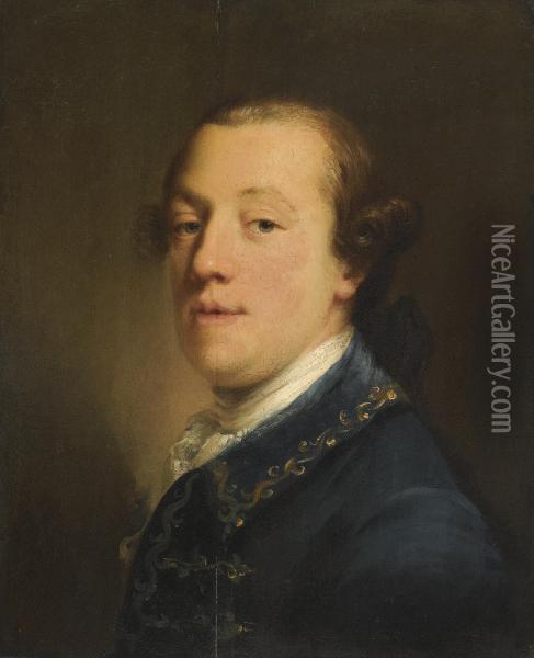 Portrait Of A Gentleman Oil Painting - John Astley